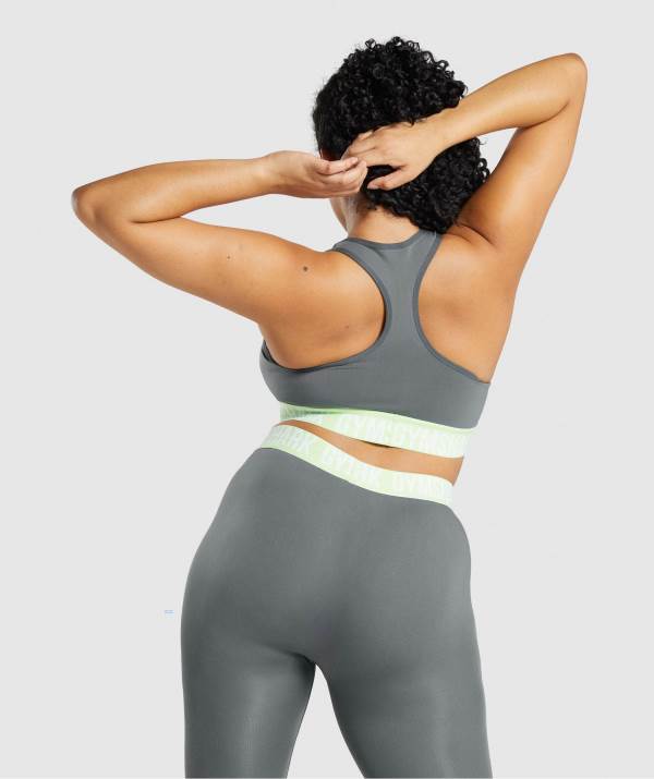 Damske Športové Podprsenky Gymshark Fit Seamless Tmavo Siva | UD9653147
